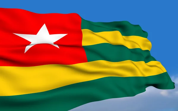Flaga Togo — Zdjęcie stockowe
