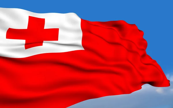 Bandeira de Tongan — Fotografia de Stock