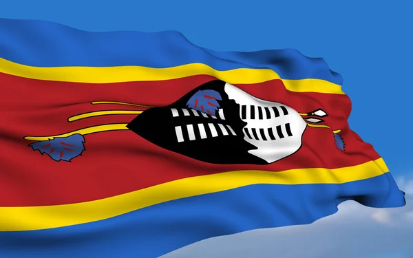 Swazi flag — Stock Photo, Image