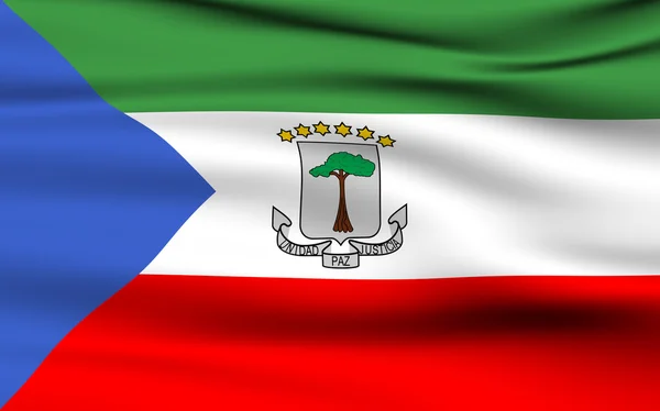 Ekvator Gineli bayrağı — Stok fotoğraf