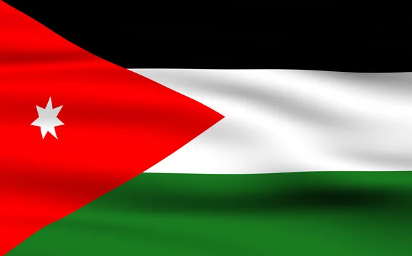 Jordanische Flagge — Stockfoto