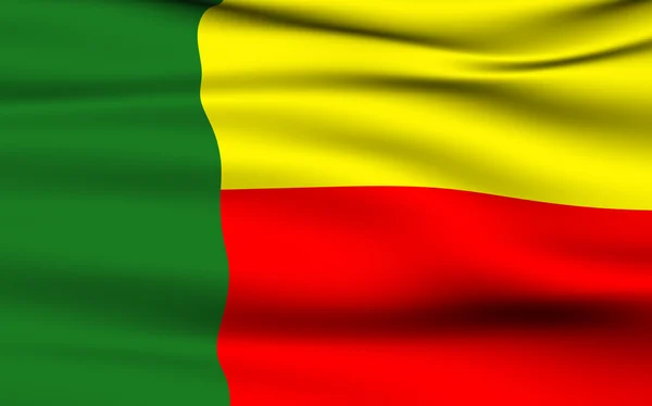 Beninský vlajka — Stock fotografie
