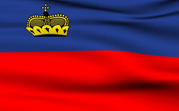 Liechtensteinische Fahne — Stockfoto
