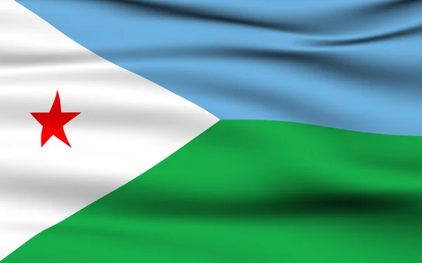 Bandeira djibutiana — Fotografia de Stock