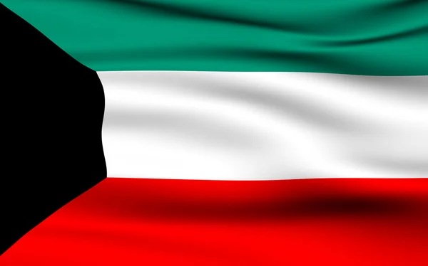 Kuwaitische Flagge — Stockfoto