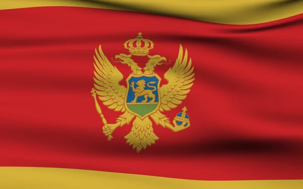 Montenegrinische Flagge — Stockfoto