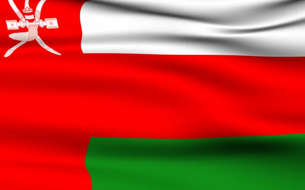 Оманську прапор — стокове фото