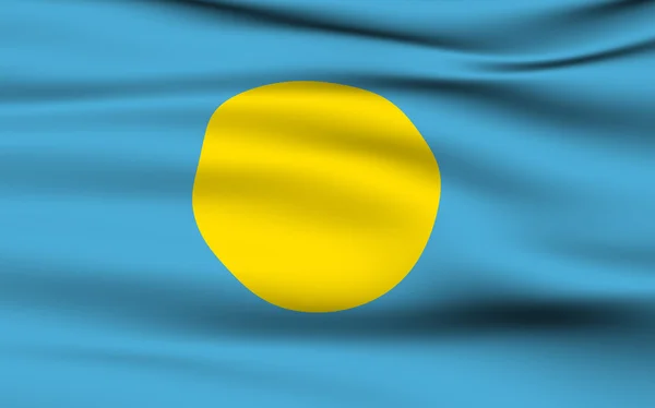 Palauanische Flagge — Stockfoto