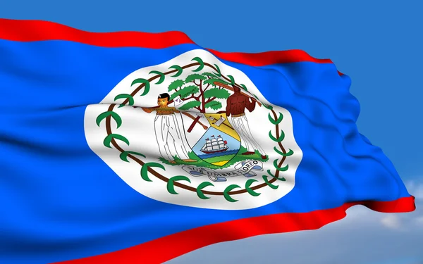 Bandeira belizean — Fotografia de Stock