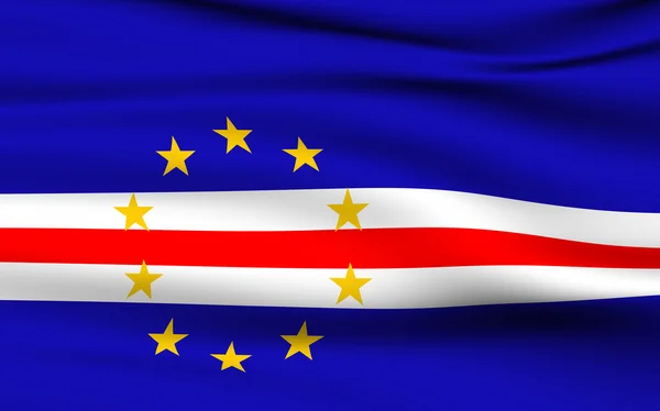 Zöld-foki köztársasági zászlót — Stock Fotó