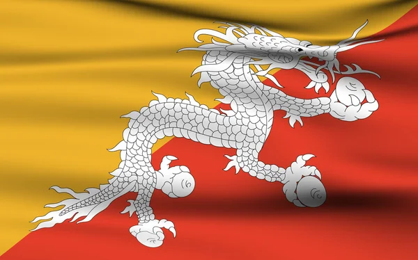 Bandiera bhutanese — Foto Stock