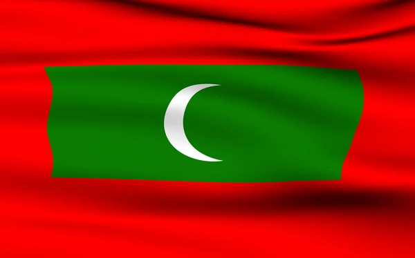 Мальдівських прапор — стокове фото