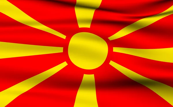 Bandeira macedónia — Fotografia de Stock