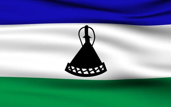 Lesothian vlag — Stockfoto
