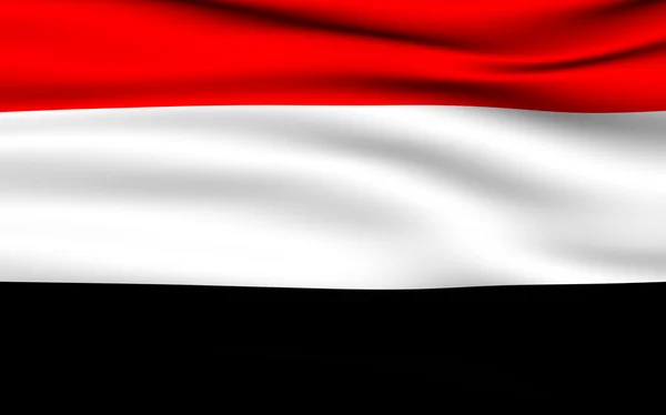 Jemenský vlajka — Stock fotografie