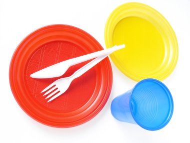 Disposable tableware clipart