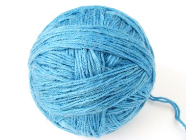 Blue wool skein clipart