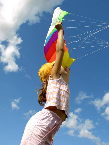 开始飞的风筝 — 图库照片