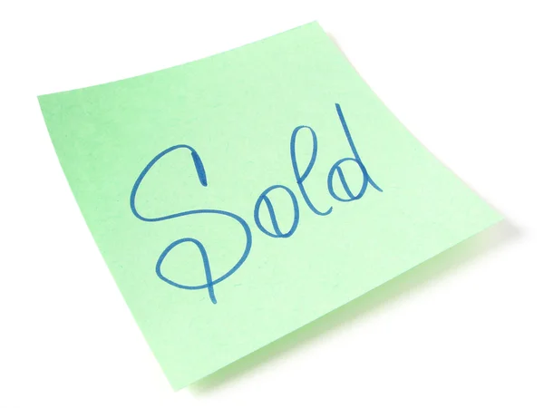 Sold message — Stock Photo, Image