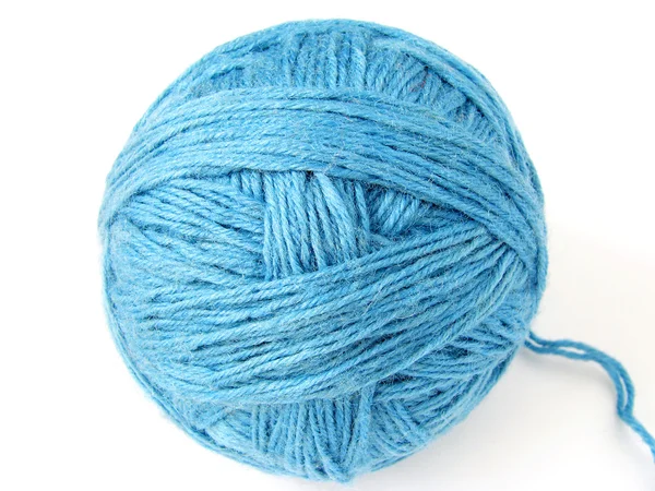 Madeja de lana azul — Foto de Stock