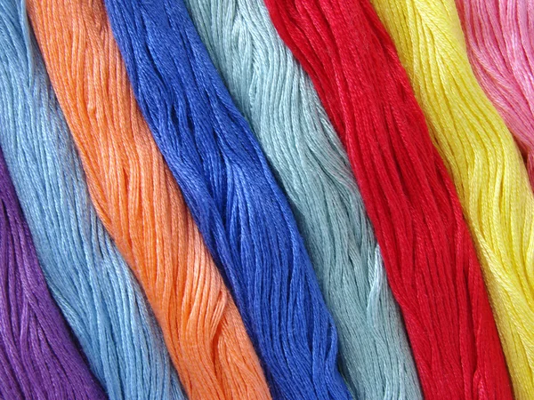 Espinhos de fios coloridos — Fotografia de Stock