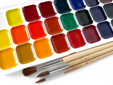 Watercolor paints clipart