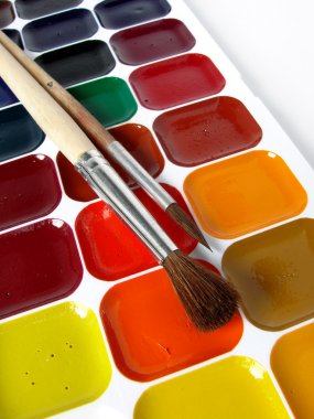 Watercolor paints clipart