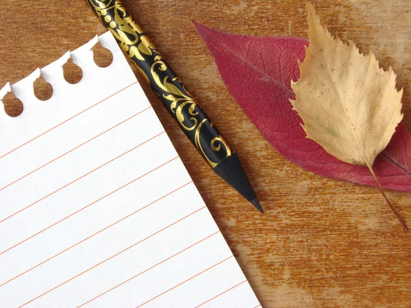 Jesienny notatki — Zdjęcie stockowe