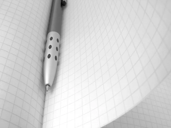 Ручка и тетрадь — стоковое фото