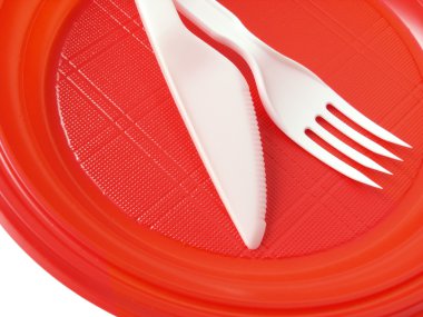 Red disposable plate clipart