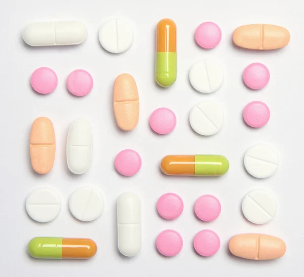 Sokszínű tabletták — Stock Fotó