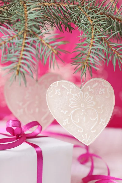 Roze Kerstmis — Stockfoto