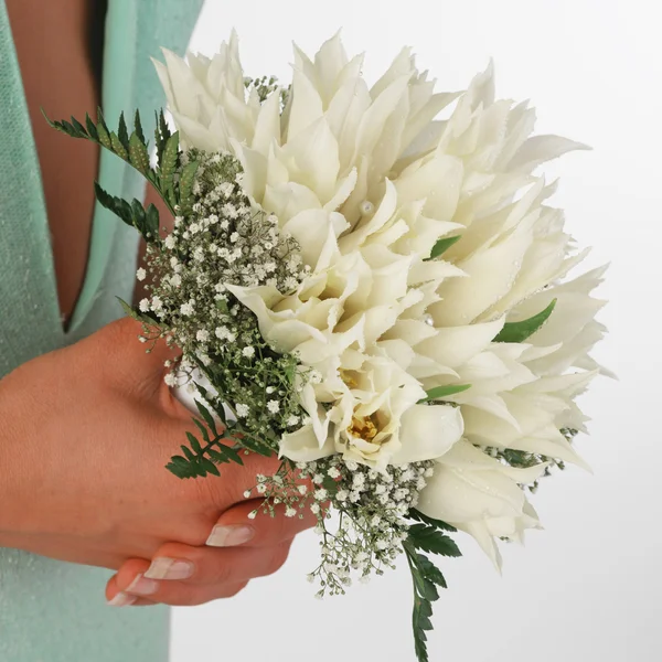 白いチューリップの花束 — ストック写真