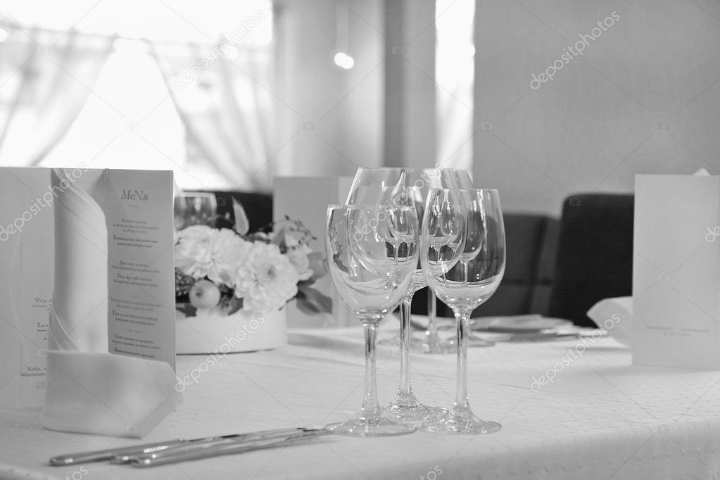 Served restaurant table