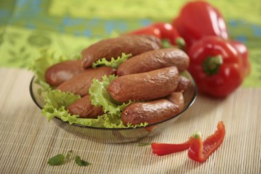 Smoked sausages clipart