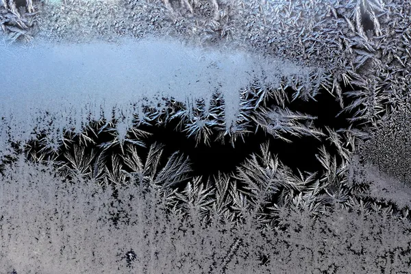 Gelo su una finestra — Foto Stock