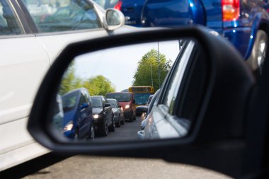 Reflection in the mirror of a car, conge clipart