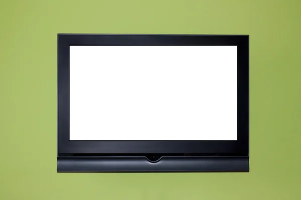 TV, una pantalla blanca — Foto de Stock