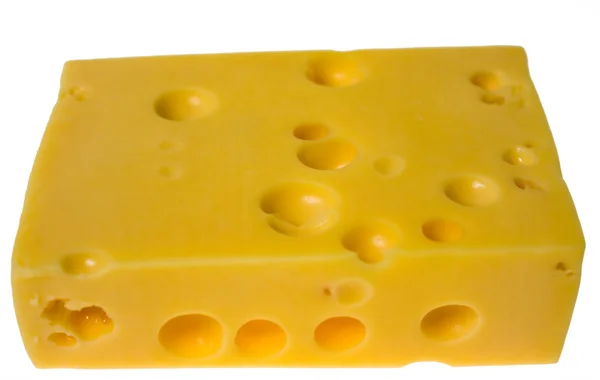 Кусок сыра, изолированный — стоковое фото