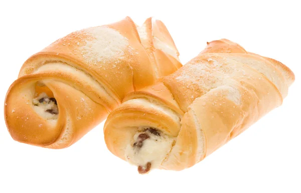 Bun roll with cottage cheese filling — Stock Photo, Image