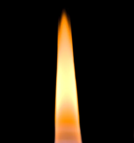 Kerzenlicht-Makro auf schwarzem Hintergrund — Stockfoto