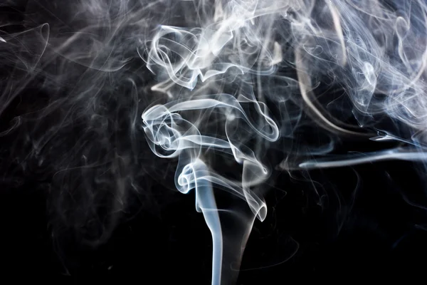 Kouř, černé pozadí — Stock fotografie