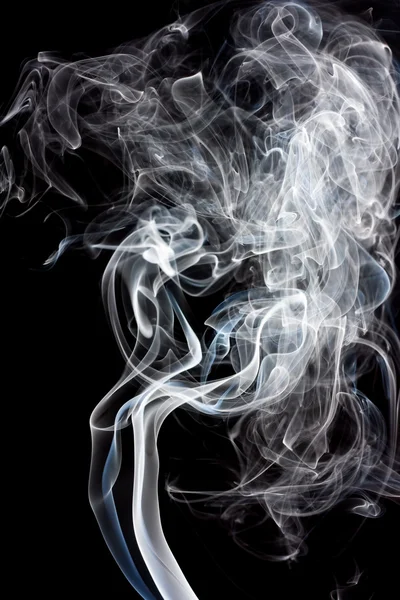 Fumaça, fundo preto — Fotografia de Stock
