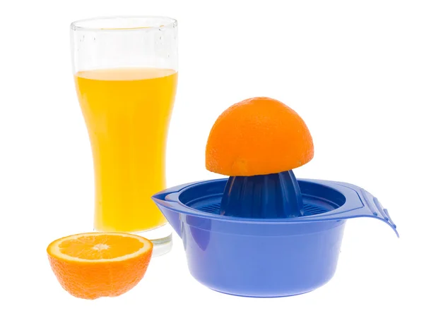 Preparação de suco de laranja — Fotografia de Stock