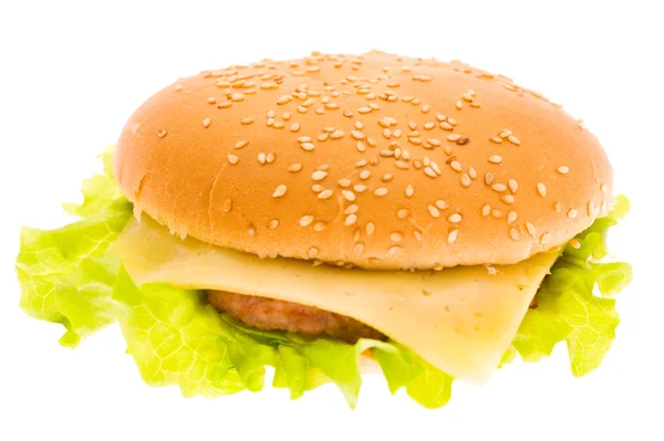 Hamburguesa con queso aislada —  Fotos de Stock