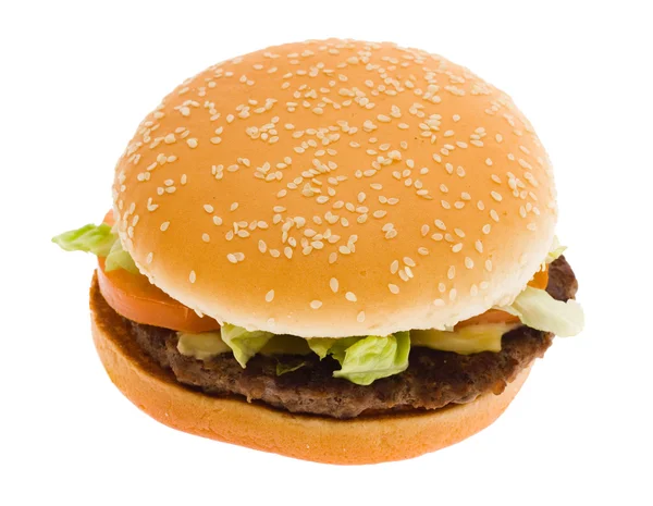 Cheeseburger, geïsoleerd — Stockfoto