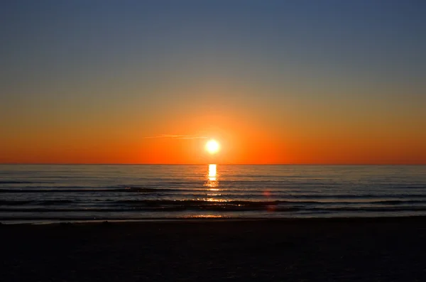 Solnedgången, havet — Stockfoto