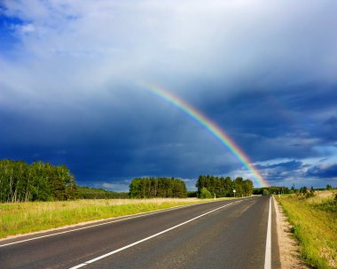 Road to the rainbow clipart