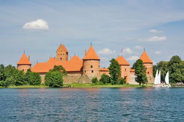 Ancient Lithuanian castle of Trakai clipart