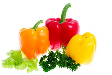 Sweet peppers, isolated clipart